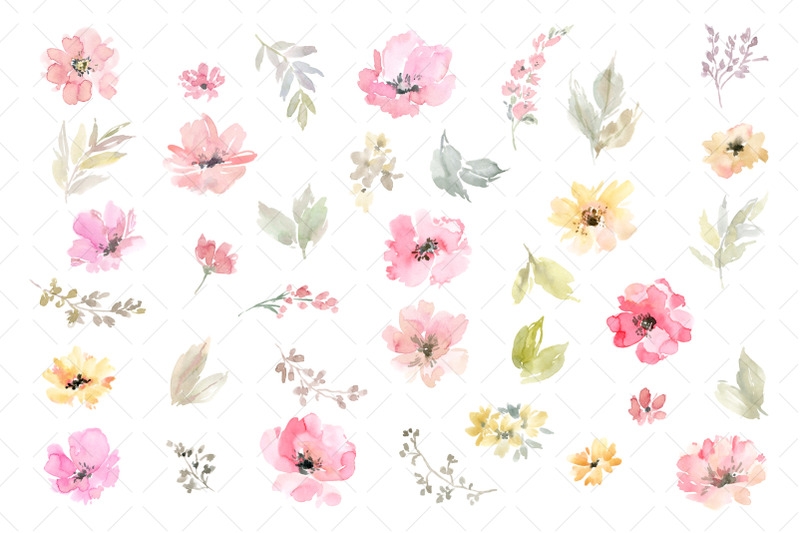 pink-blush-yellow-watercolor-flowers