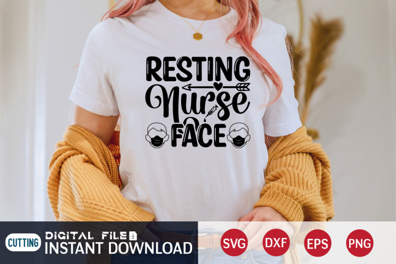 resting-nurse-face-svg