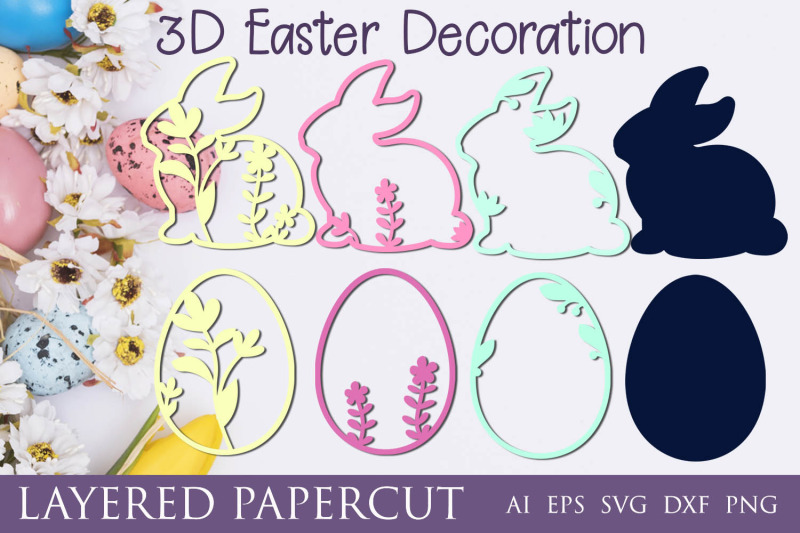 3d-easter-bunny-layered-easter-egg-svg