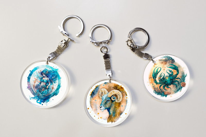 floral-keychain-bundle-spring-keychain-sublimation-png-design