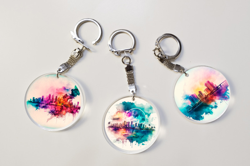 watercolor-keychain-sublimation-bundle-rainbow-keychain-png