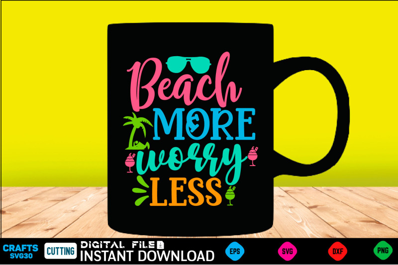 beach-more-worry-less-svg-design