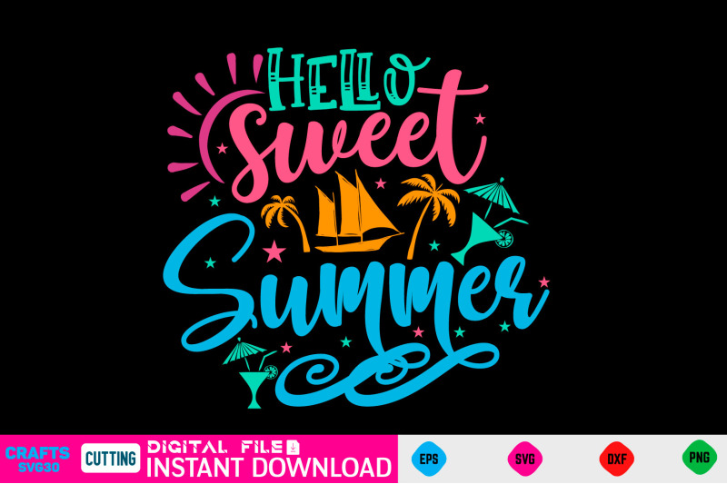 hello-sweet-summer-svg-design