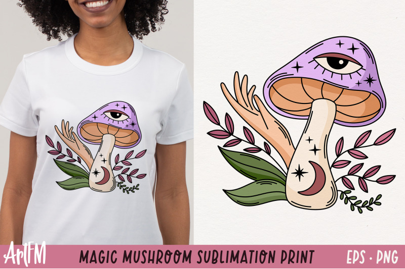 celestial-mushroom-clipart-magic-mushroom-sublimation-png