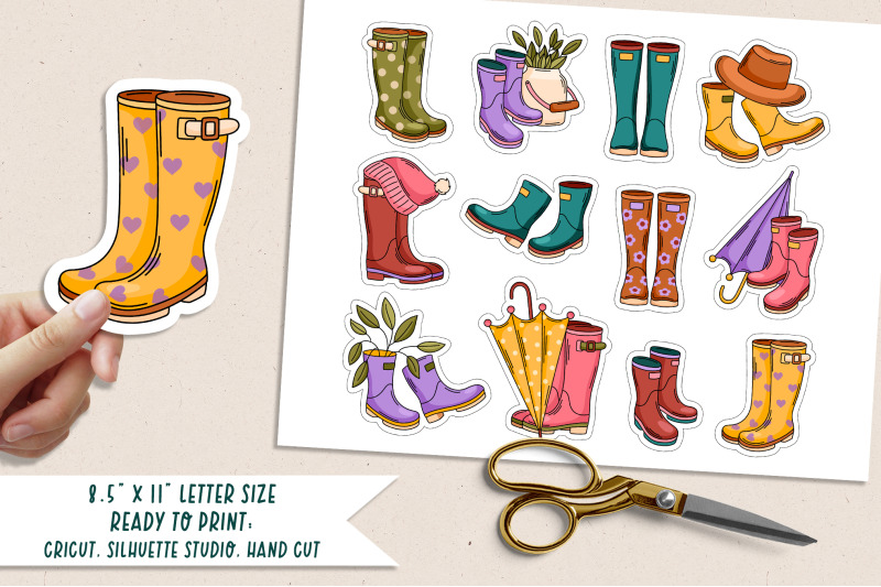 rain-boots-stickers-wellington-boots-wellies-png