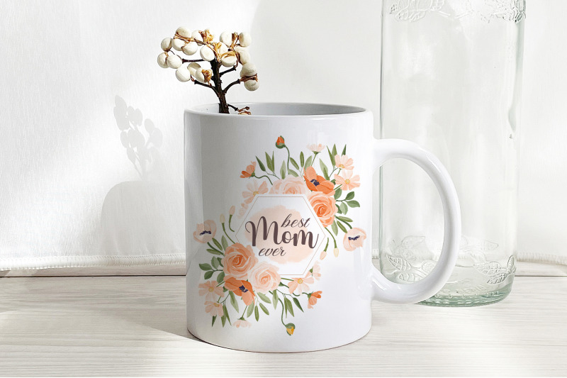 best-mom-ever-sublimation-mothers-day-flowers-frame