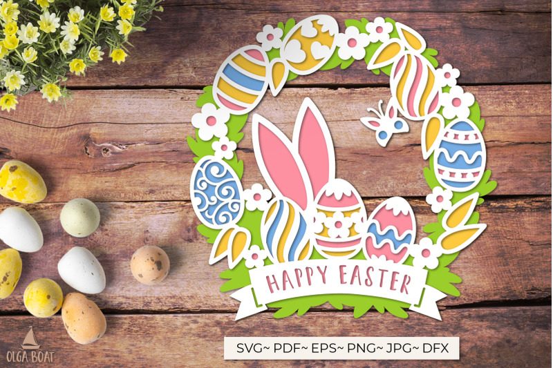 3d-happy-easter-wreath-happy-easter-layered-paper-cut