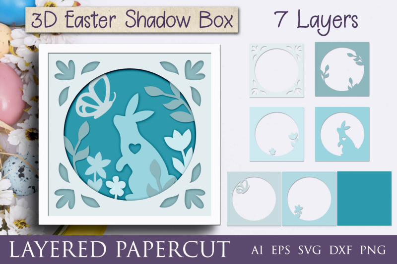 easter-shadow-box-with-bunny-svg-3d-layered