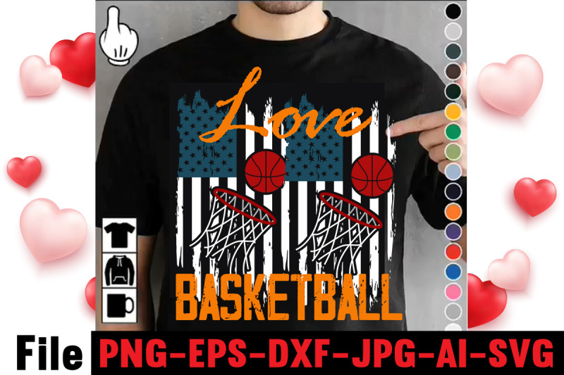 love-basketball-t-shirt-design