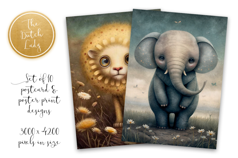 cute-savanna-animals-postcards-amp-prints