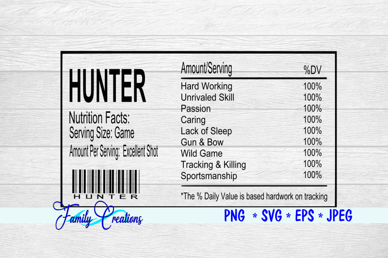hunter-nutrition-label