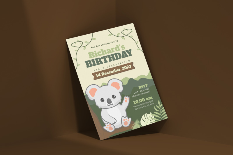 koala-birthday-invitation