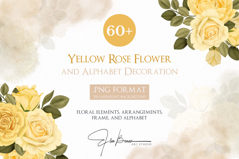 yellow-rose-flower-and-alphabet-decoration