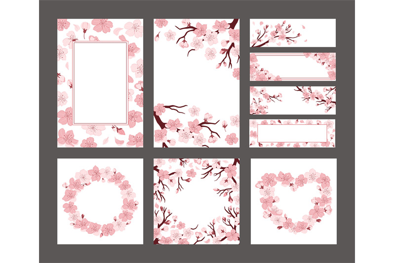 cherry-blossom-banner-layout-sakura-flowers-on-branches-card-template