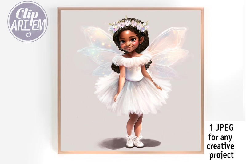 sweet-black-girl-fairy-digital-wall-decor-watercolor-jpeg-image-file