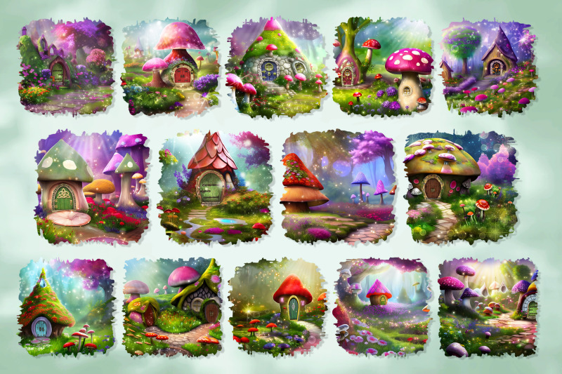 fairy-mushroom-house-sublimation-png-2