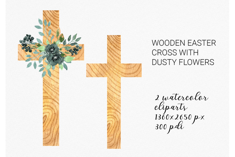 watercolor-floral-cross-clipart-wooden-cross-png-religious-easter-cl