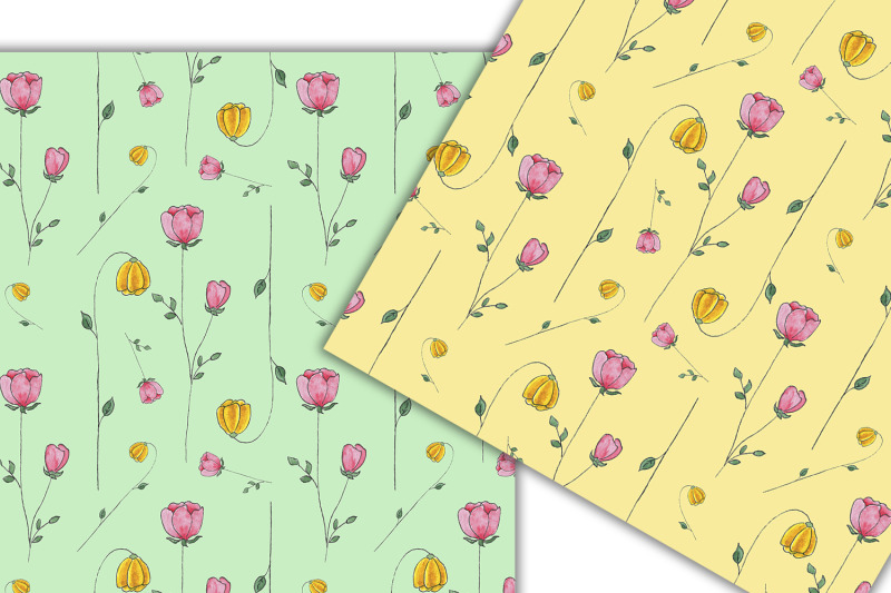 watercolor-wildflowers-pattern-seamless