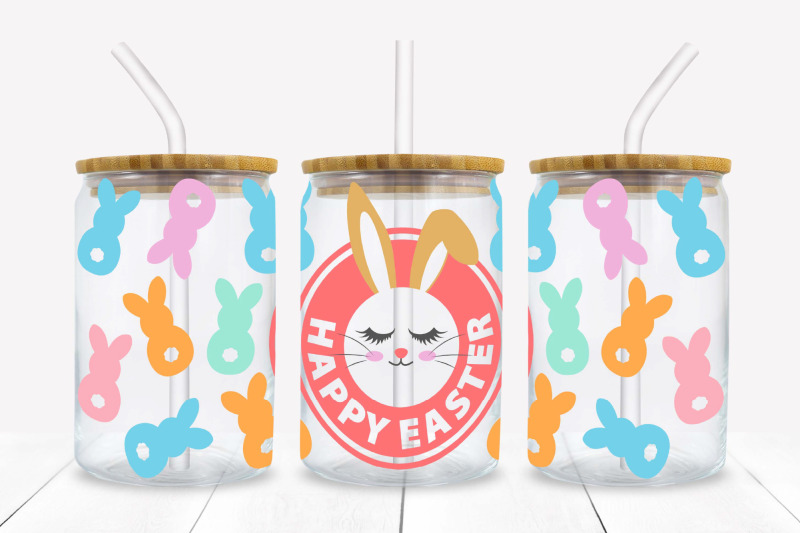 bunny-face-easter-can-glass-wrap-16-oz-glass-can-svg