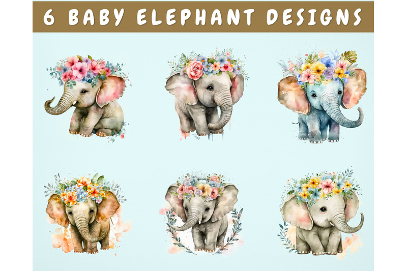 baby-elephant-clipart-bundle-6-designs-little-elephant-png-files
