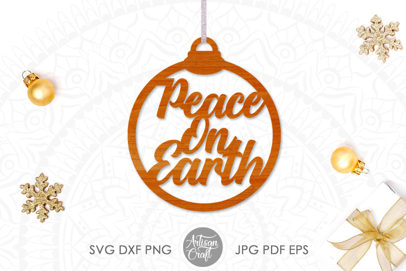 peace-on-earth-ornament-laser-cut-ornament-christmas-ornaments-svg