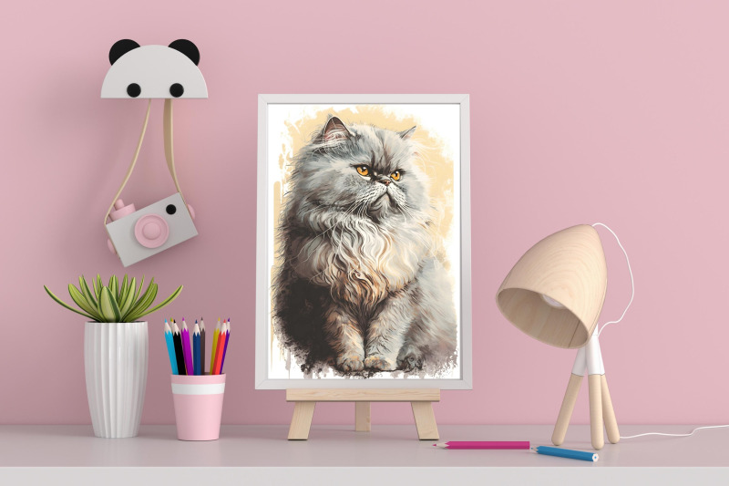 most-popular-cat-breeds-watercolor-wall-art