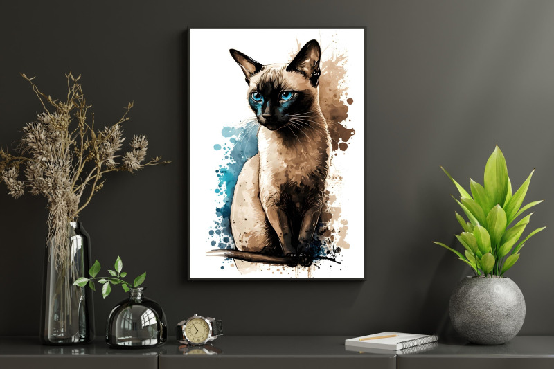 most-popular-cat-breeds-watercolor-wall-art