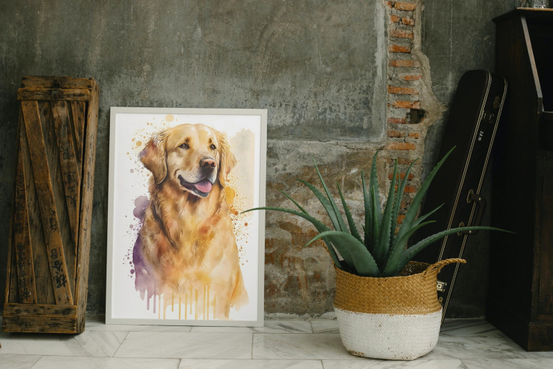 most-popular-dog-breed-watercolor-wall-art