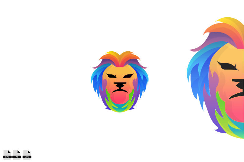 colorful-lion-head-logo-vector-template-logo-design