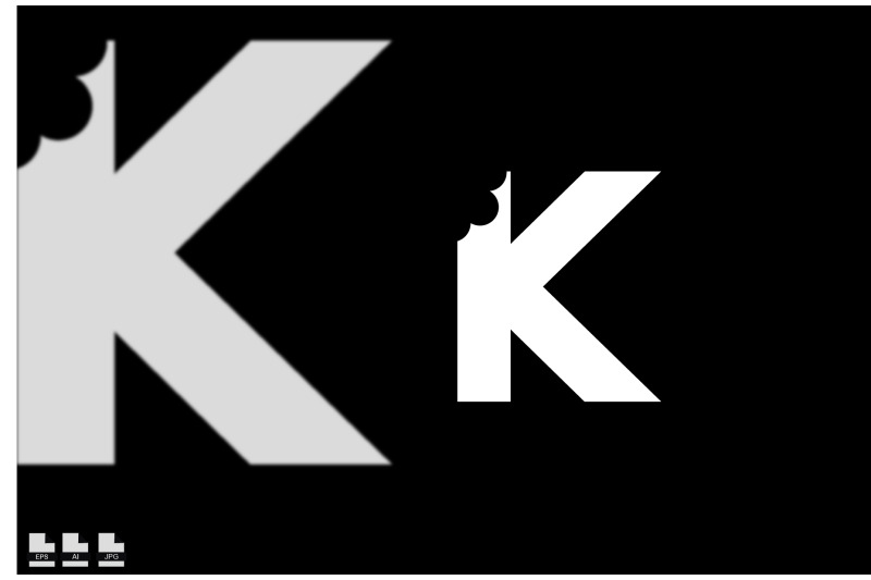 k-bite-letter-logo-unique-attractive-creative-modern-initial-k-logo-w