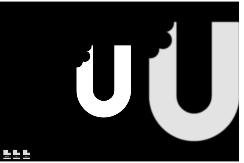 u-bite-letter-logo-unique-attractive-creative-modern-initial-u-logo-w