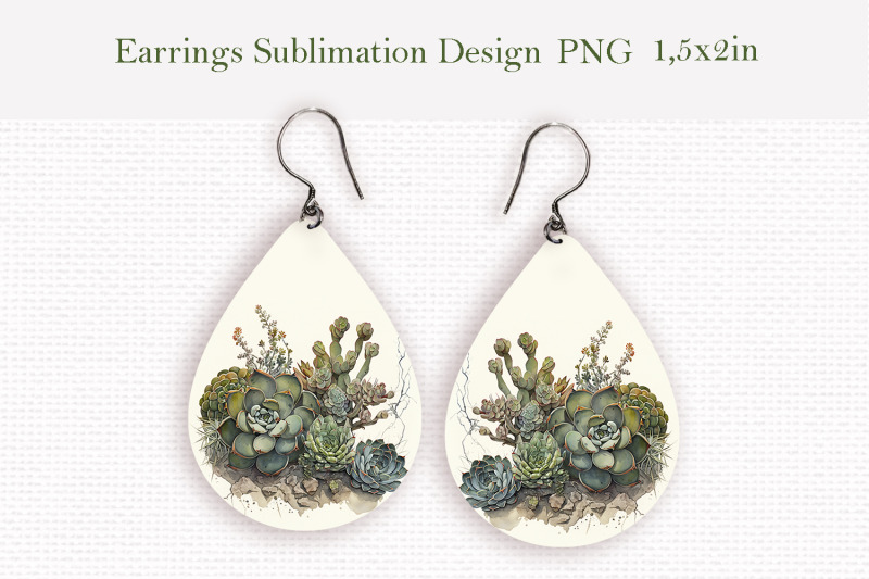 watercolor-succulents-teardrop-earrings-sublimation-bundle