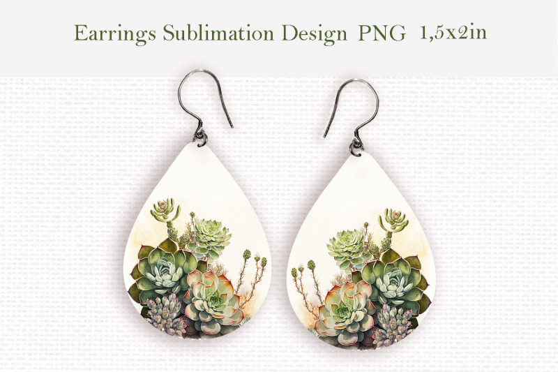 watercolor-succulents-teardrop-earrings-sublimation-bundle