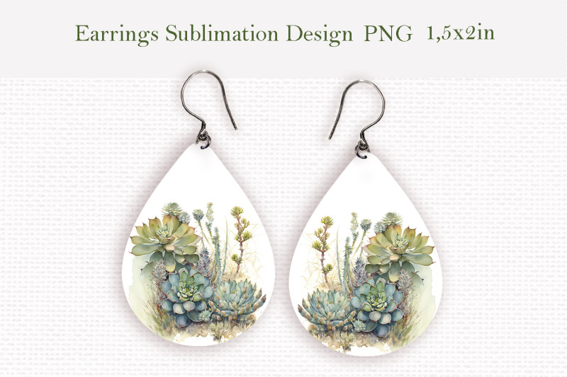 watercolor-succulents-teardrop-earrings-sublimation-bundle