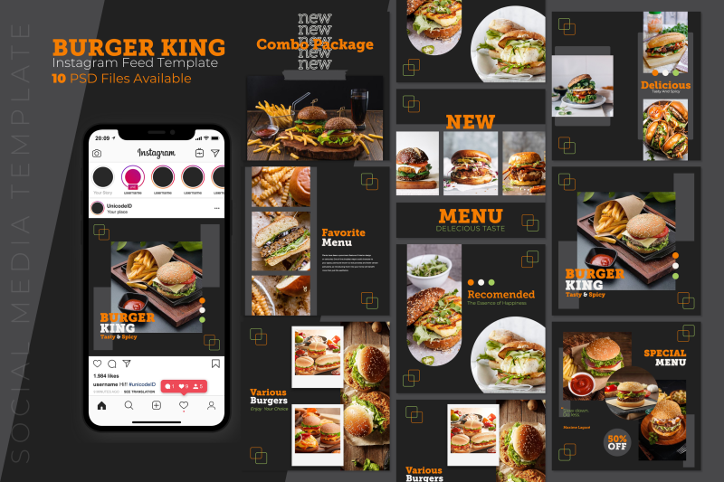 burger-king-instagram-post-template