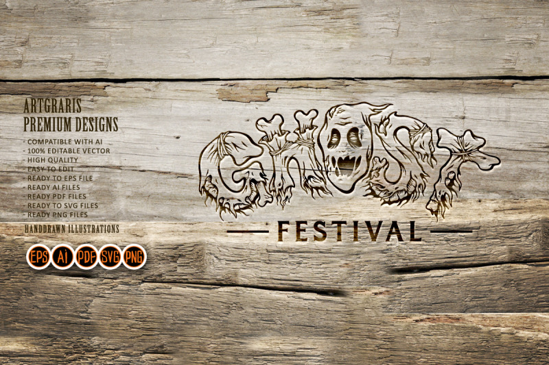 creepy-ghost-festival-word-hand-lettering-font-silhouette