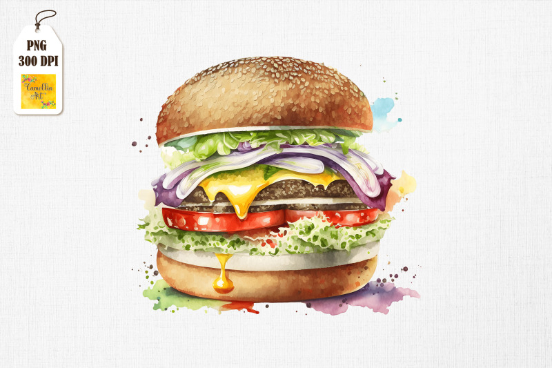 hamburger-lover-watercolor-3