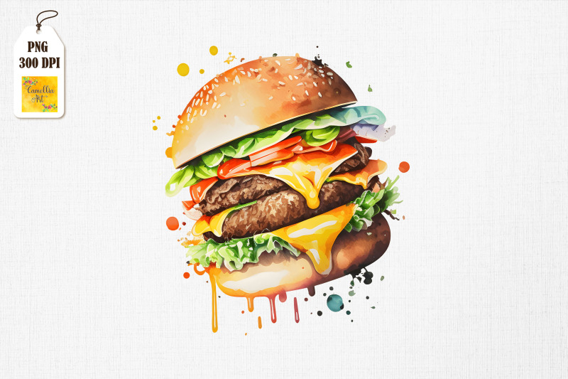 hamburger-lover-watercolor-4