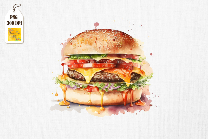 hamburger-lover-watercolor-9