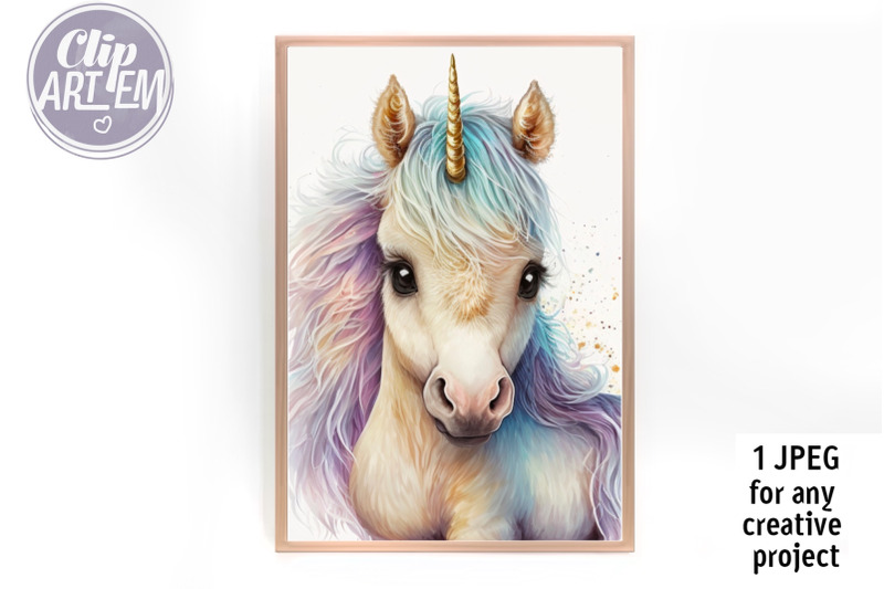 cute-little-unicorn-picture-wall-art-jpeg-image-watercolor-file