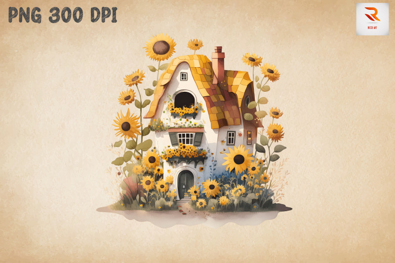 watercolor-sunflower-house-14