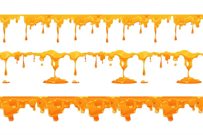 honey-drip-pattern-seamless-print-with-pouring-bee-sweet-nectar-melt