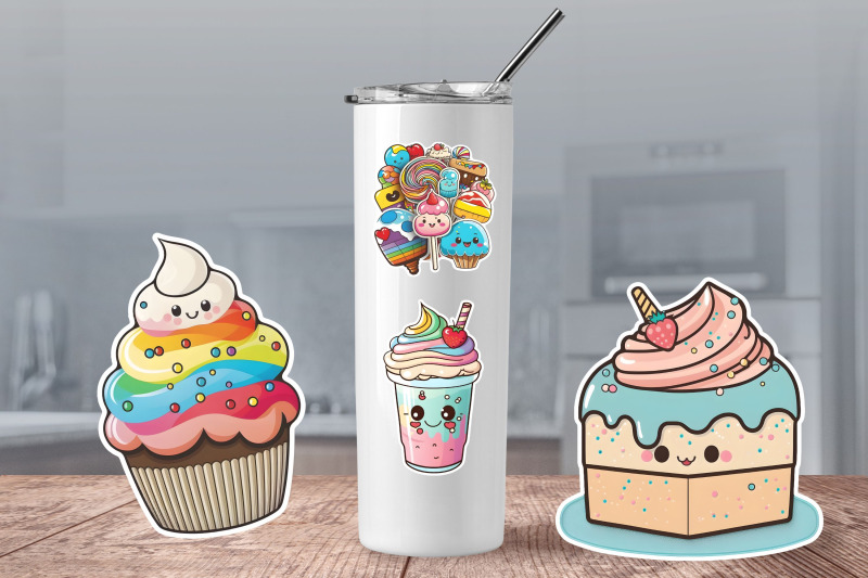 kawaii-cupcake-stickers-milkshake-icecream-stickers
