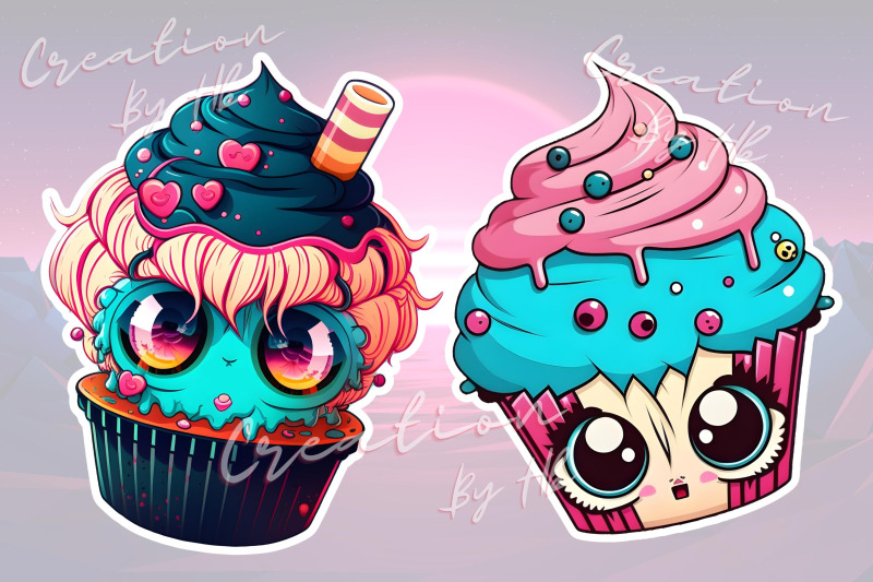 cyberpunk-cupcakes-stickers-bundle