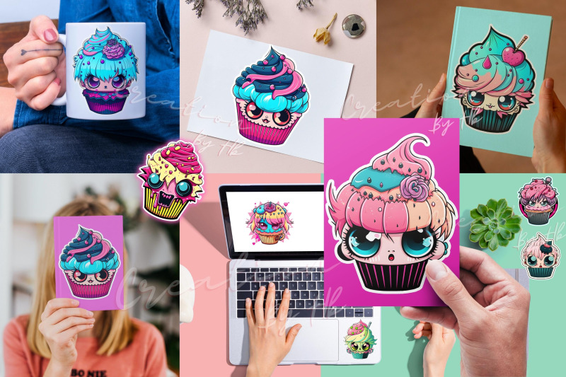 cyberpunk-cupcakes-stickers-bundle