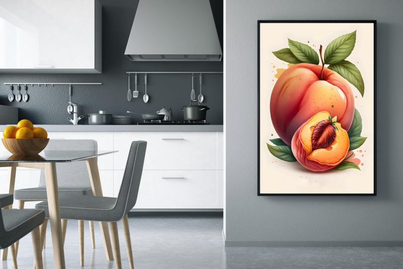 watercolor-fruits-wall-art-collection-set