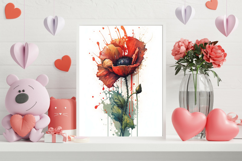 watercolor-flowers-wall-art-collection