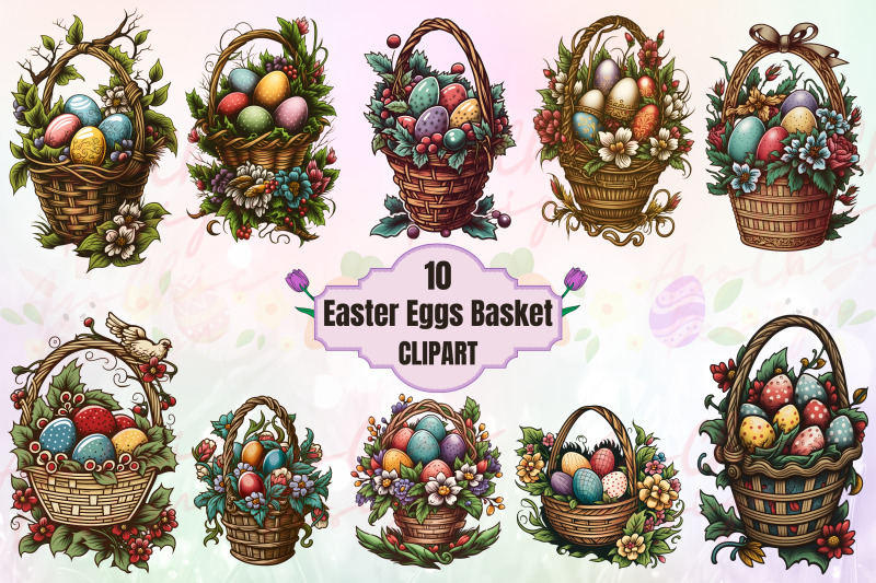 easter-eggs-basket-clipart-sublimation-bundle