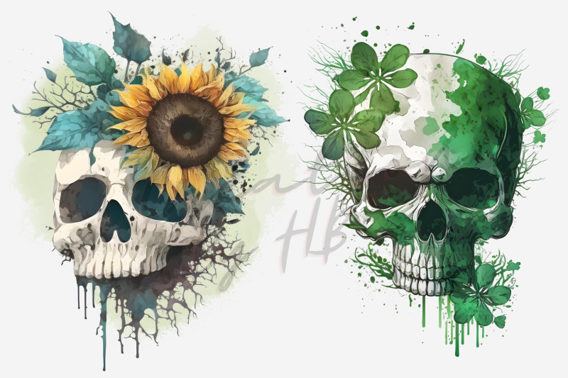 watercolor-floral-skulls-clipart