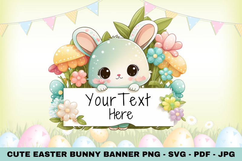 easter-cartoon-bunny-banner-svg